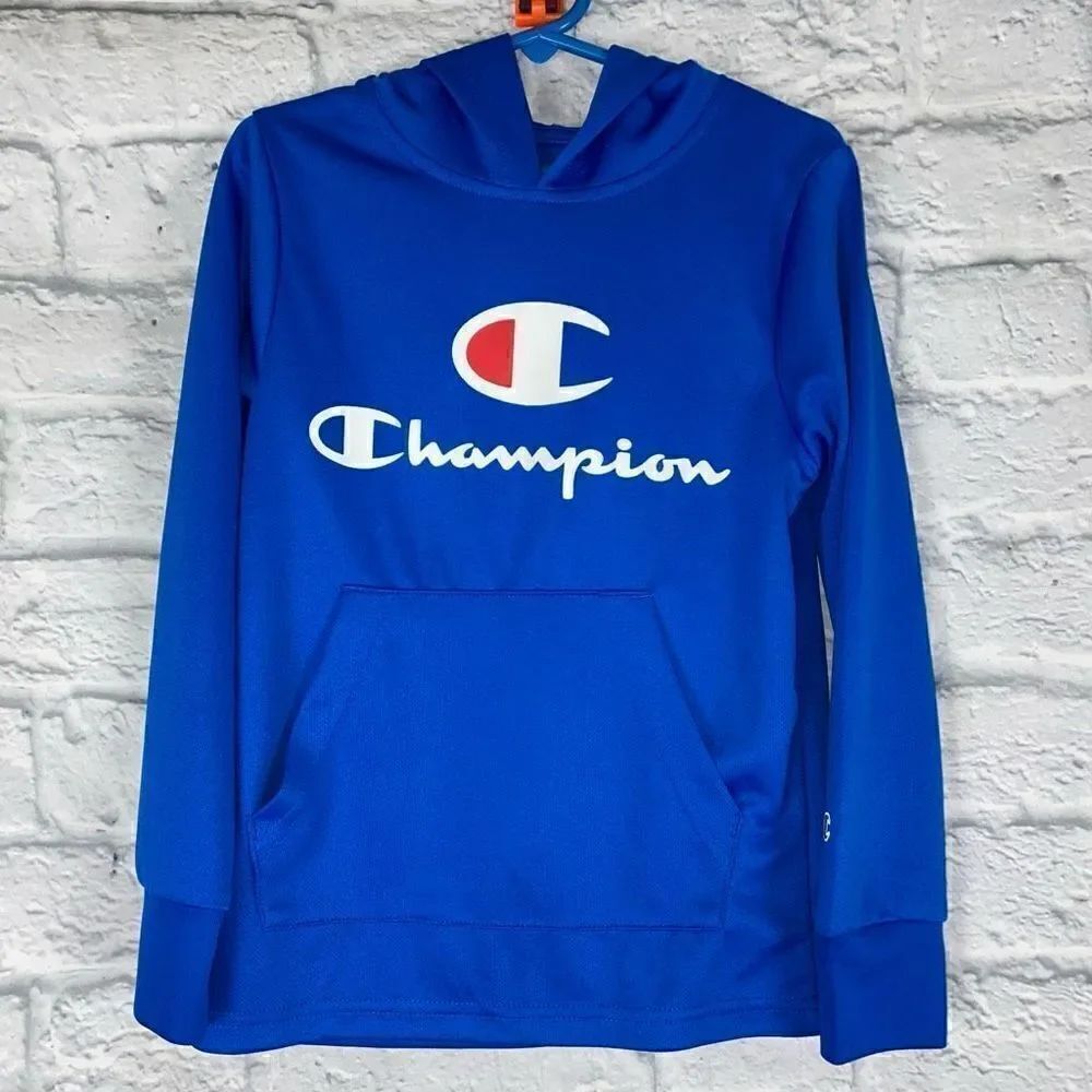 Champion authentic athleticwear drifit Longsleeve hoodie sz 5/6 boys